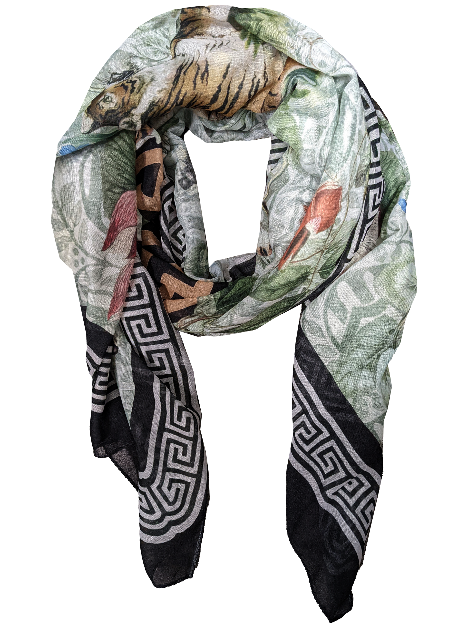 product image of scarf tigris with ornamental pattern